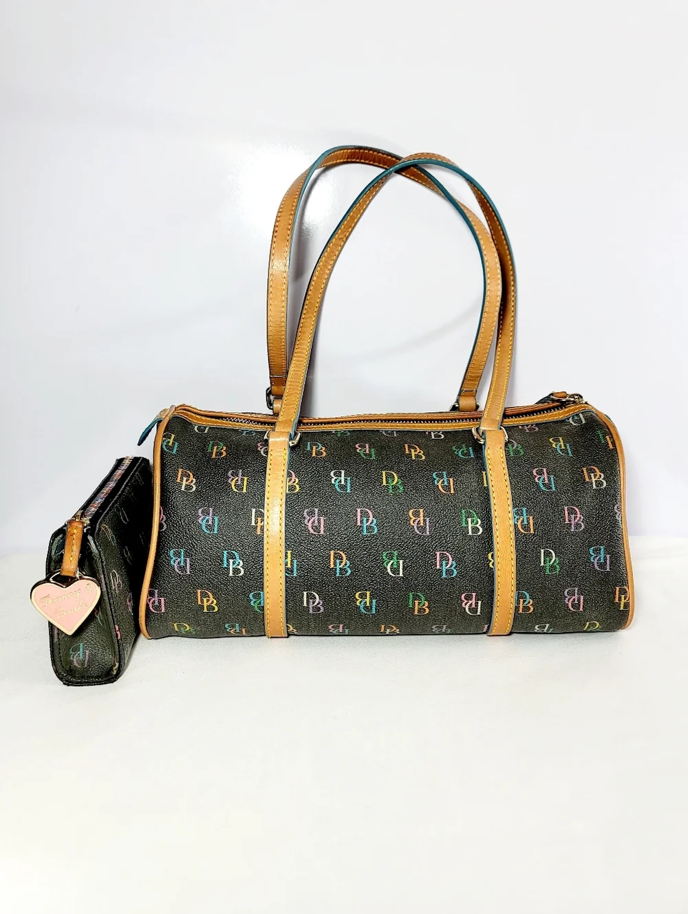 Dooney & Bourke Classic Y2K Rainbow Colored Barrel Bag. - Picture 2 of 11